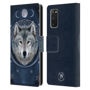 OFFICIAL ANNE STOKES WOLVES LEATHER BOOK WALLET CASE COVER FOR SAMSUNG PHONES 1 - Picture 1 of 10