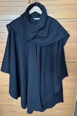 Capa de colección Jimmy Hourihan negra mezcla de lana y cachemir con bufanda talla única Irlanda Foto 1 de 4