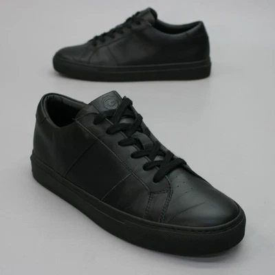 GRANDES Zapatos Tenis Brooklyn Para Hombre 9 Royale Triple Cuero Negro Con Cordones Italia Foto 1 de 4
