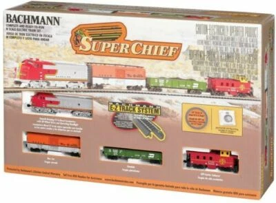 N Bachmann 24021 Super Chief Train Set w/F7-A ATSF Loco (Tested) NIB - Image 1 of 2
