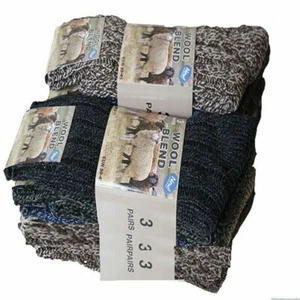 Mens Thick Heavy Duty Wool Socks Work Hiking Boot Winter Thermal socks - Picture 1 of 2