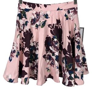 City Studio Womens 3 Floral Flare Skirt Pink Flower Boho Colorful
