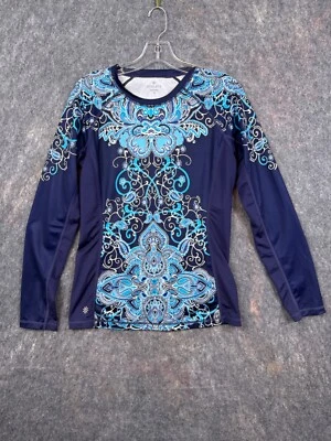 Protetor de erupção cutânea feminino Athleta tamanho P top natação praia férias piscina lago mandala paisley - Imagem 1 de 4