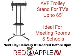 AVF WFSL500 Mobile TV Cart With Shelf & Castors Ideal 4 Education Meeting Rooms - Picture 1 of 3