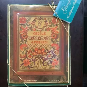Glorafilia Floral Sampler Thread Needlepoint Kit Unworked 6.5x8.5 Personalize - Picture 1 of 15