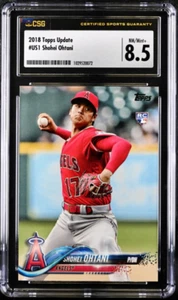 ⭐️SHOHEI OHTANI 2018 TOPPS UPDATE #US1 CSG 8.5 NM/MT Graded ROOKIE CARD RC 🔥🔥 - Picture 1 of 4