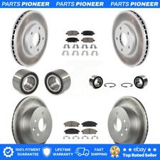 Front Rear Bearing Coated Disc Brake Rotor And Pad Kit (10Pc) For Nissan X-Trail