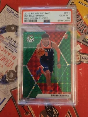 Rui Hachimura 2019 Red Green Choice Mosaic #231 RC PSA 10 Gem Mint  - Image 1 of 2