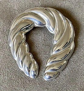 Vintage 925 Sterling Silber Mexiko Hufeisen Viel Glück große Anstecknadel Brosche 18g - Bild 1 von 7