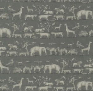 Andrew Martin Curtain Fabric 'KINGDOM - STORM' 3.5 METRES (350cm) Linen Blend - Picture 1 of 7