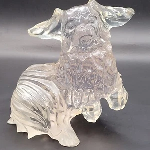 Dorothy Thorpe Clear Resin Pekingese Foo Dog Sculpture Figurine MCM 1960s Mexico - Picture 1 of 24
