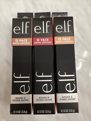 3 Boxes E.l.f O Face Satin Lipstick 0.13 Oz Lipstick . Brand New! - Image 1 of 4