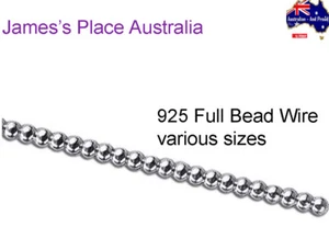 Full Bead Wire - 925 Sterling Silver - various sizes - Bild 1 von 13
