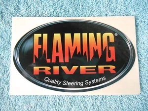 FLAMING RIVER QUALITY STEERING SYSTEMS HIGH PERFORMANCE RACE CAR DECAL STICKERS. - Picture 1 of 7