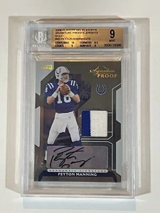 2006 Peyton Manning 12/18 Playoff NFL Playoff Sig. Proof Jers #45 BGS 9/10 Pop 1 - Picture 1 of 4