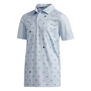 Camisa Polo Adidas Golf Junior Niños Azul Estampado Logo - Edad 15/16 Años - Imagen 1 de 4