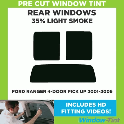 Pre Cut Window Tint Film for Ford Ranger 4-door Pick Up 2001-06 35% Light Rear — 第 1/4 张图片