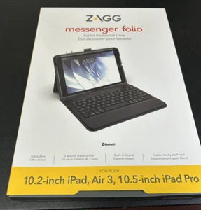 Zagg Messenger Folio Tablet Keyboard Case 10.2" iPad, Air 3, 10.5" iPad Pro *NEW - Picture 1 of 3