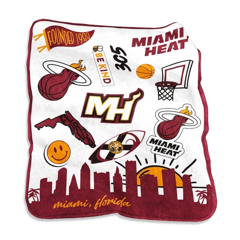 Miami Heat NBA 50'' x 60'' Native Raschel Throw Blanket-F52825001 Cover