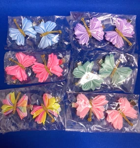 Bunte Schmetterling Haarschleife Clips Band Mädchen Haarspange Set 6 Paar - Bild 1 von 8