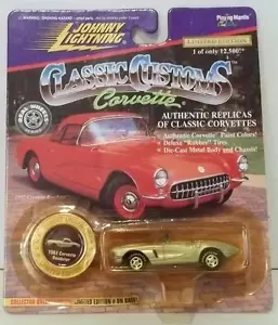 JOHNNY LIGHTNING CLASSIC CUSTOM CORVETTE 1962 ROADSTER CABRIO SILBER - Bild 1 von 2