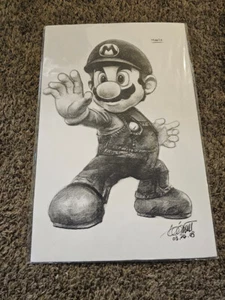 2008 SIGNIERT VOM KÜNSTLER MARIO KUNSTWERK SKIZZE GRAPHIT. - Bild 1 von 3