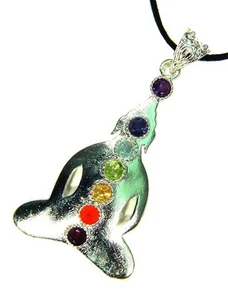 BUTW  10pc Silver Budha 7 Chakra Amulet Facet Gemstone   Pendant Necklace 3350D - Picture 1 of 4