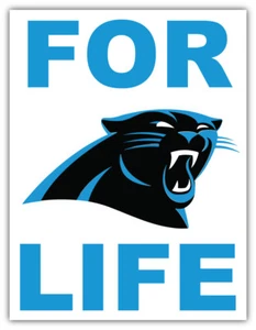 Carolina Panthers For Life NFL Sport Car Bumper Sticker Decal "SIZES'' - Picture 1 of 1