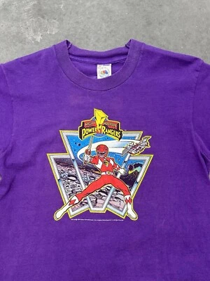 Camiseta de cómic Power Rangers 1994 púrpura de dibujos animados  Foto 1 de 4