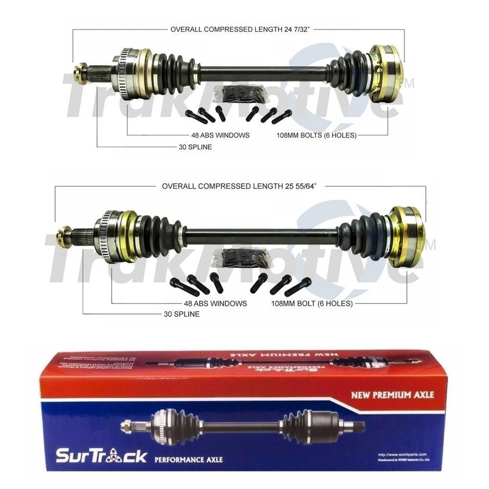 Juego SurTrack par de conjuntos de eje trasero CV para BMW M3 01-06 Z4 06-08 V6 RWD Foto 1 de 1