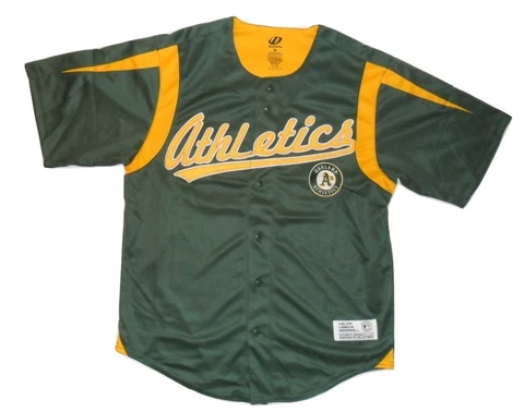 Oakland Athletics A's Green Replica Jersey Adult Sizes MLB Button Down Jersey Cover