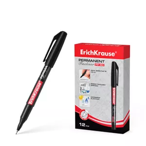 12 Fineliner FP-50 wasserfest 0,6mm schwarz Permanentmarker fein Marker Stifte - Bild 1 von 5