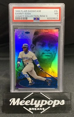 Sammy Sosa 1999 Flair Showcase Legacy Collection Row 3 /99 PSA 7 NM #2L - Image 1 of 2