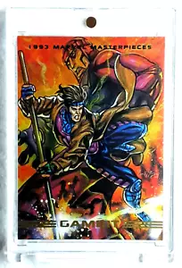 1993 Marvel Masterpieces Trading Card 31 GAMBIT. FREE ONE-TOUCH-HOLDER - Picture 1 of 2