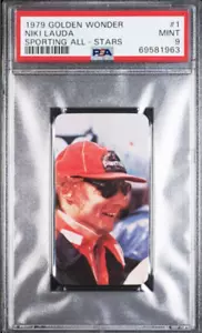 1979 Golden Wonder Sporting All-Stars #1 Niki Lauda F1 Racing Card PSA 9 Mint - Picture 1 of 2