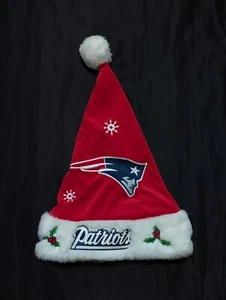 Official NFL New England Patriots Team Santa Christmas Hat Red - Picture 1 of 8