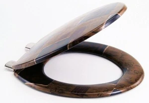 Toilettensitz Klodeckel Wc Brille Toilettedeckel Shogun braun Wc Sitz - Bild 1 von 3