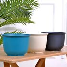 29cm Round Sturdy Plastic Plant Pot with Saucer Drainage Holes Garden Outdoor