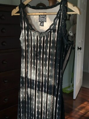 Maxi Vestido Sin Mangas Vintage Años 90 Avant Garde Cynthia Rowley Negro Hecho a Mano Talla Pequeña  Foto 1 de 4