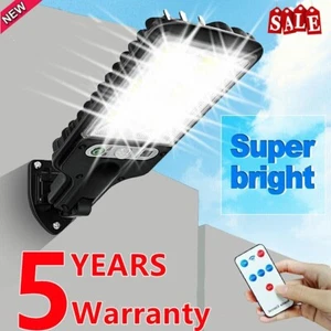 9000W Solar Security Lights Outdoor LED PIR Motion Sensor Flood Garden Light AU - Picture 1 of 15