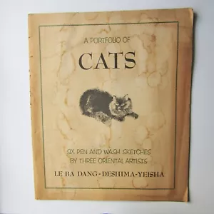 Vintage Le Ba Dang A Portfolio of Cats On The Scent Yeisha Slumber 2 Prints - Picture 1 of 7