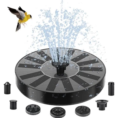 Solar Springbrunnen, Wasserpumpe, Teichpumpe, Vogelpumpe, Gartenteich, 6 Effekte - Bild 1 von 4