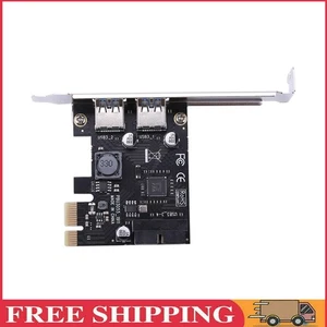 SSU 2 Port USB 3.0 PCI-e x1 Erweiterungskarte PCI Express Adapter für Desktop - Bild 1 von 10