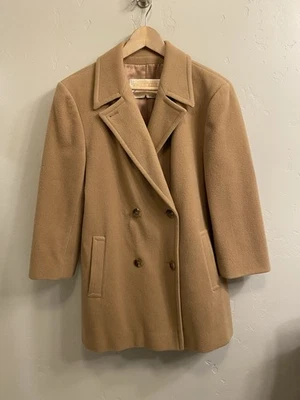 Pendleton Women’s Sz Small Camel 100% Wool Double Breasted Coat - Image 1 of 4