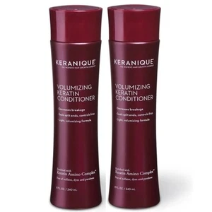 2 KERANIQUE VOLUMIZING KERATIN CONDITIONER HAIR GROW KERATIN AMINO COMPLEX 8 fl - Picture 1 of 3