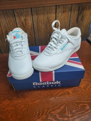 Vintage  Reebok Classic Free Style Low Womens White Shoes Sz 8 EU-39 White NOS  - Image 1 of 4