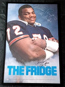 Póster William Refrigerator Perry Firmado Autógrafo DE COLECCIÓN Chicago Bears ENMARCADO - Imagen 1 de 3