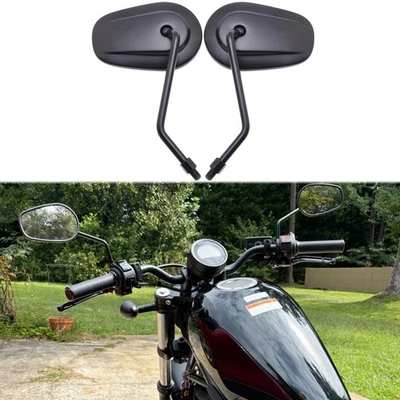 Espejos retrovisores laterales negros para motocicleta Honda Rebel CMX 1100 250 300 450 500 Foto 1 de 4