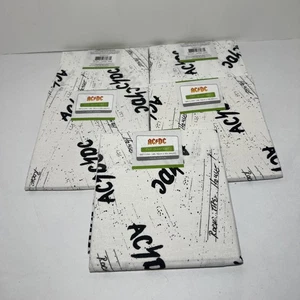 ACDC SKETCH LOGO COTTON TOSS FABRIC FAT QUARTER 18" X21" Lot Of 5 - Picture 1 of 2