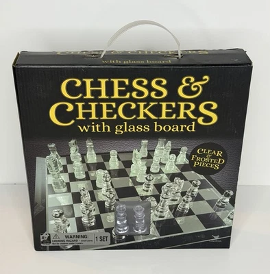 Cardinal Games Chess and Checkers with Glass Board | New in Box - Image 1 of 3